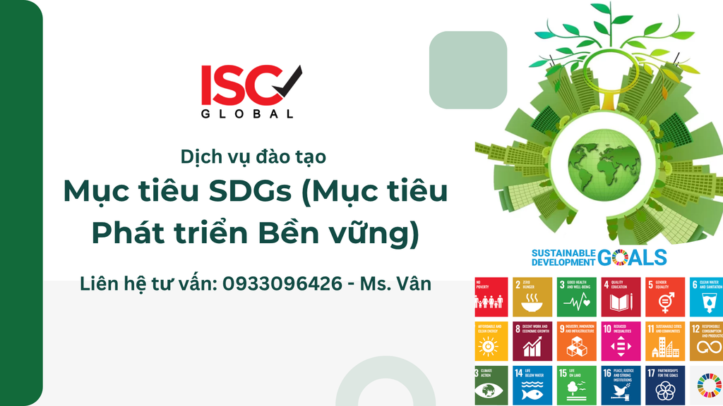 Dịch vụ đào tạo phổ biến mục tiêu SDGs (Mục tiêu Phát triển Bền vững)