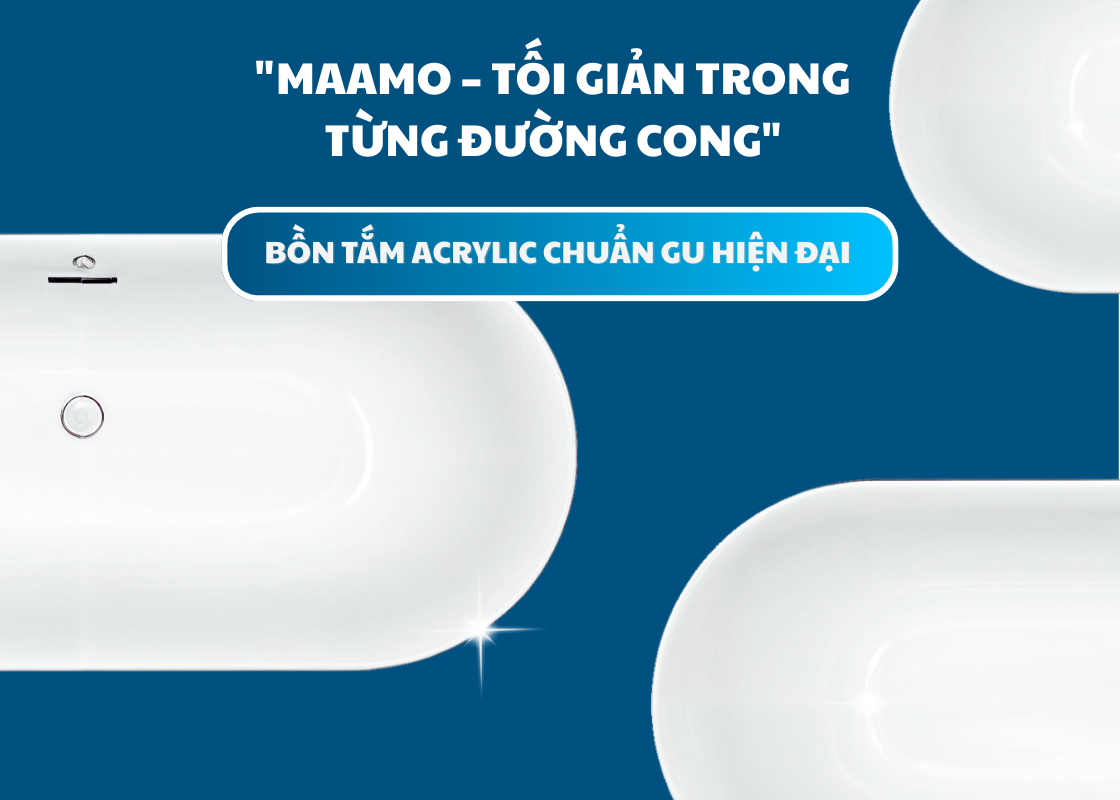Bồn tắm MAAMO MA-2431 giọt nước thành mỏng