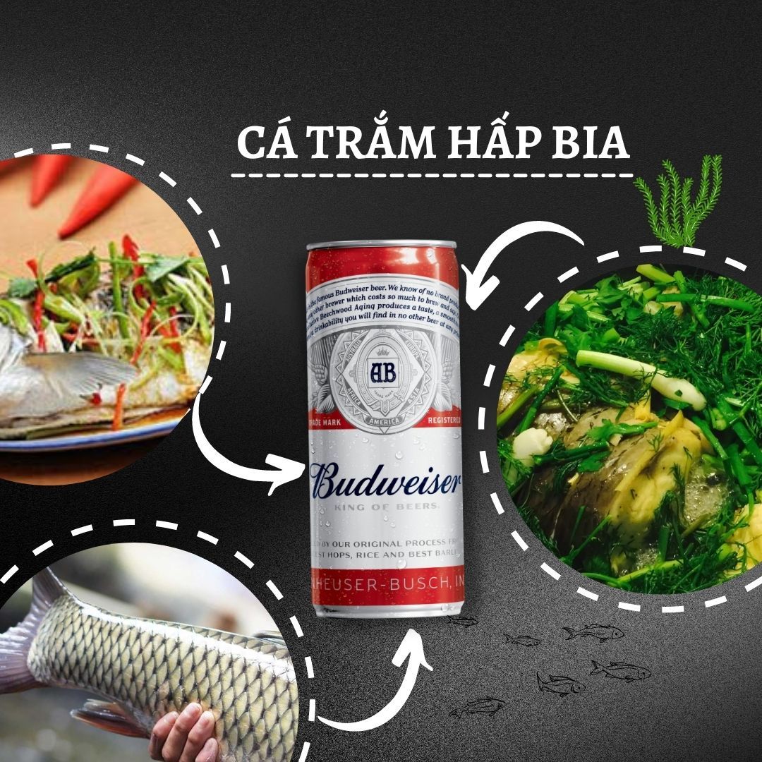 CÁCH LÀM MÓN CÁ TRẮM ĐEN HẤP BIA NGON NHẤT