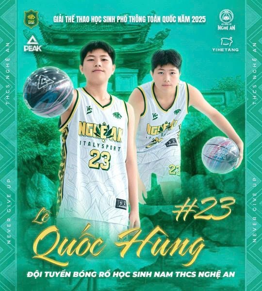 Đội hình đầy tài năng của đội tuyển nam trung học cơ sở Nghệ An