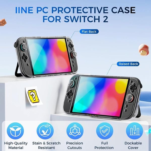 Ốp nhựa trong bảo vệ máy Nintendo Switch 2 IINE
