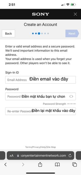 Hướng dẫn tạo tài khoản PSN