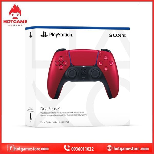 Tay cầm ps5 màu đỏ volcanic ( nhập khẩu )