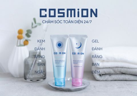 Bộ đôi kem đánh răng ngày và đêm, bảo vệ 24h Cosmion