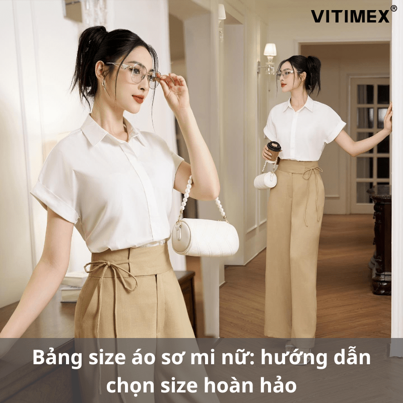 Bảng size áo sơ mi nữ: hướng dẫn chọn size hoàn hảo