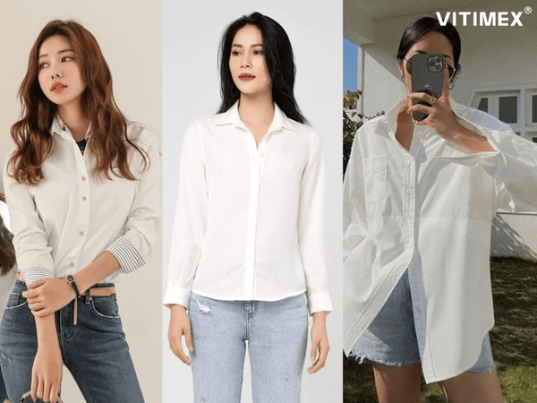 Style quần jean áo sơ mi trắng nữ: Hướng dẫn mix đồ thời trang