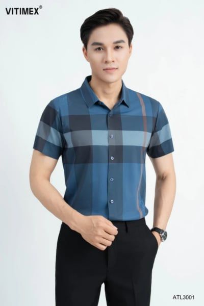 10 mẫu áo sơ mi nam ngắn tay đẹp thoáng mát, phong độ