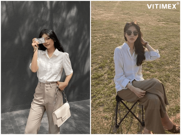 Những mẫu áo sơ mi trắng nữ đẹp nhất: Nâng tầm phong cách