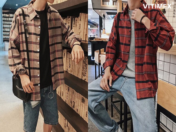 Phối hợp style áo sơ mi khoác ngoài nam