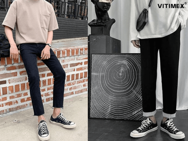 Phối quần âu với giày Converse: Bí quyết nâng tầm phong cách