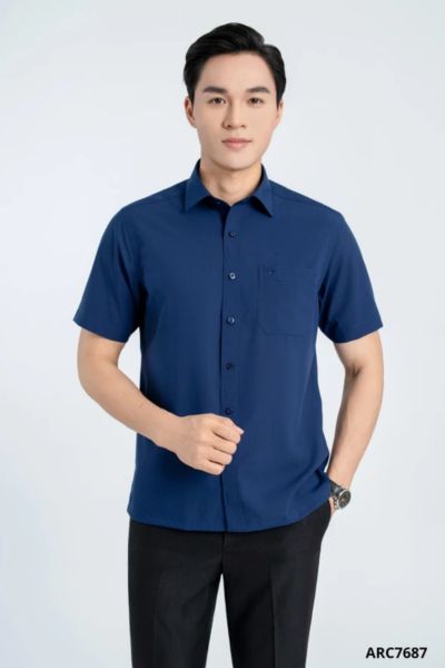 10 mẫu áo sơ mi nam ngắn tay đẹp thoáng mát, phong độ