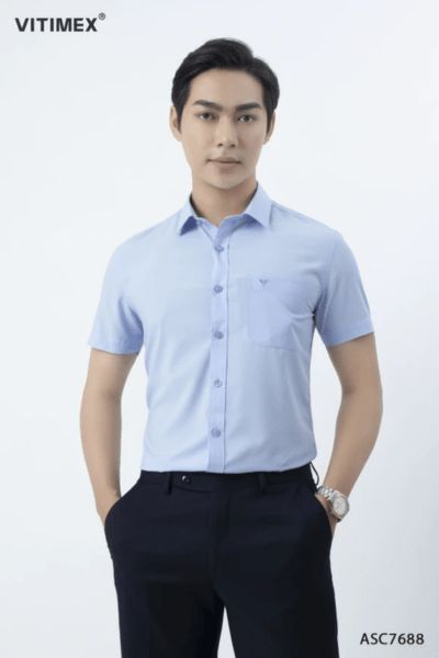Áo sơ mi nam màu xanh dương nhạt: Sự lựa chọn thanh lịch