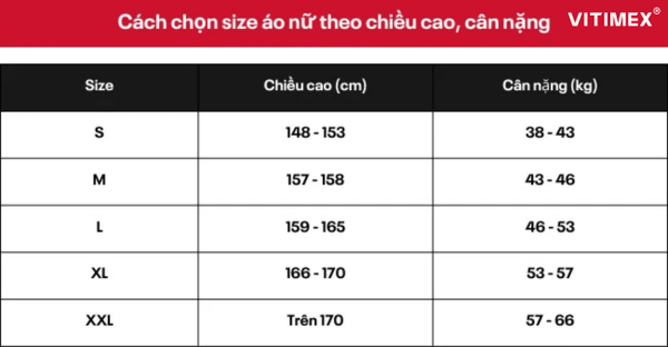 Bảng size áo sơ mi nữ: hướng dẫn chọn size hoàn hảo