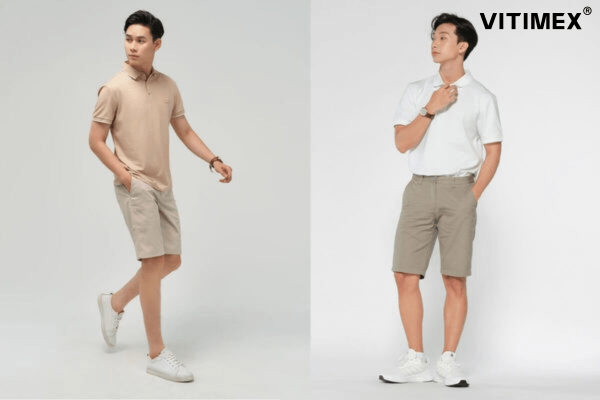 Phối đồ cùng quần short nam đi biển