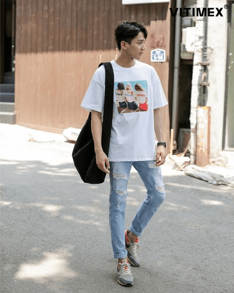 Phối quần jean áo thun nam: Bí quyết tạo phong cách cá tính