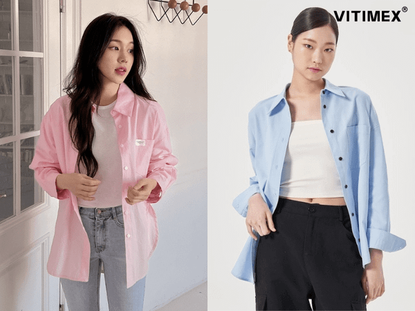 Phong cách thời trang với style áo sơ mi khoác ngoài nữ