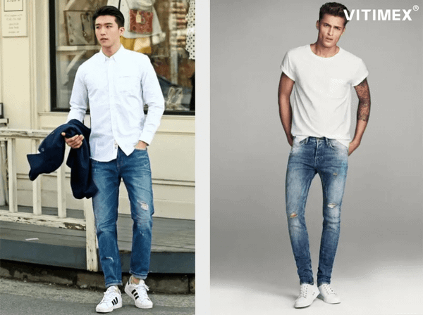 Mặc quần jean mang giày gì cho nam? Hướng dẫn chọn giày phong cách