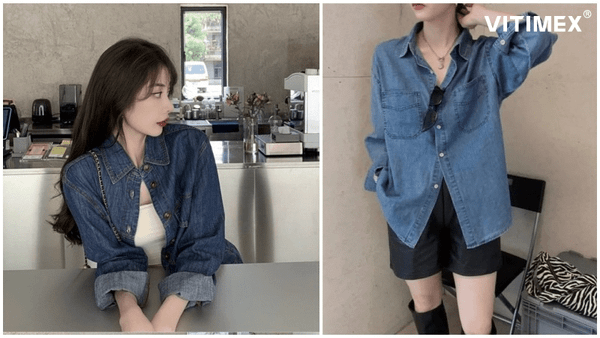 Phong cách thời trang với style áo sơ mi khoác ngoài nữ