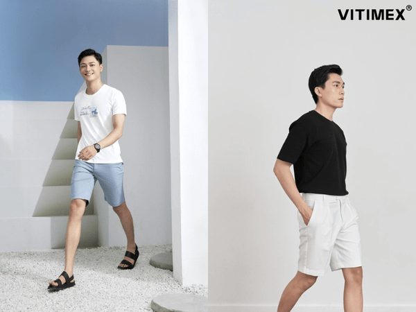 Phối đồ cùng quần short nam đi biển