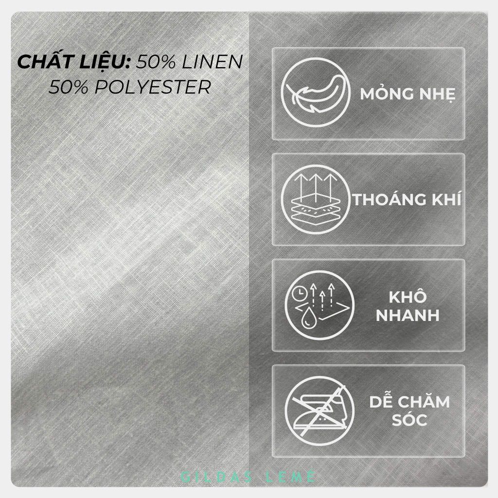chất vải áo sơ mi Linen safari