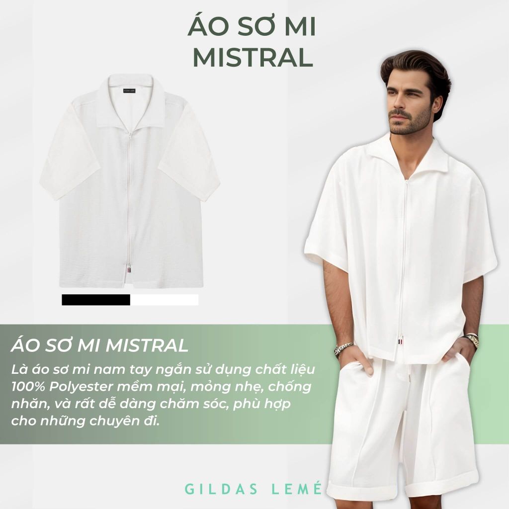 áo sơ mi đi biển nam Mistral