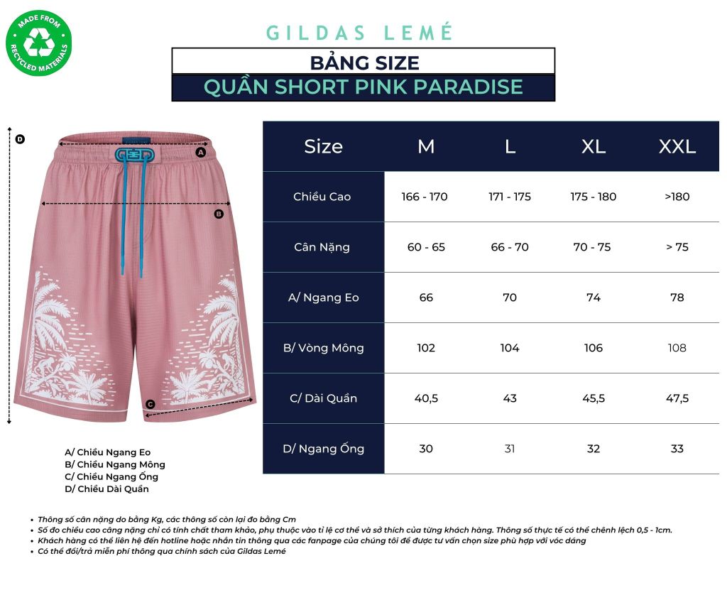 quần short đi biển pink