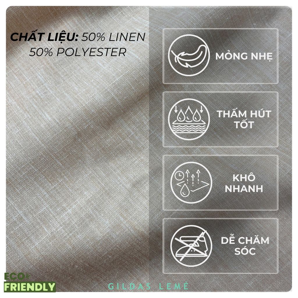 CHẤT VẢI ÁO SƠ MI LINEN BLENDED