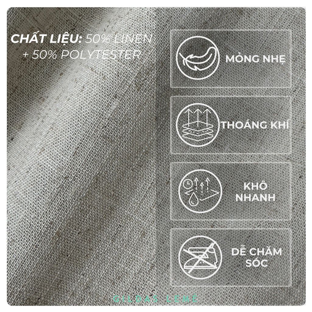 chất vải nón Bucket gildas lemé