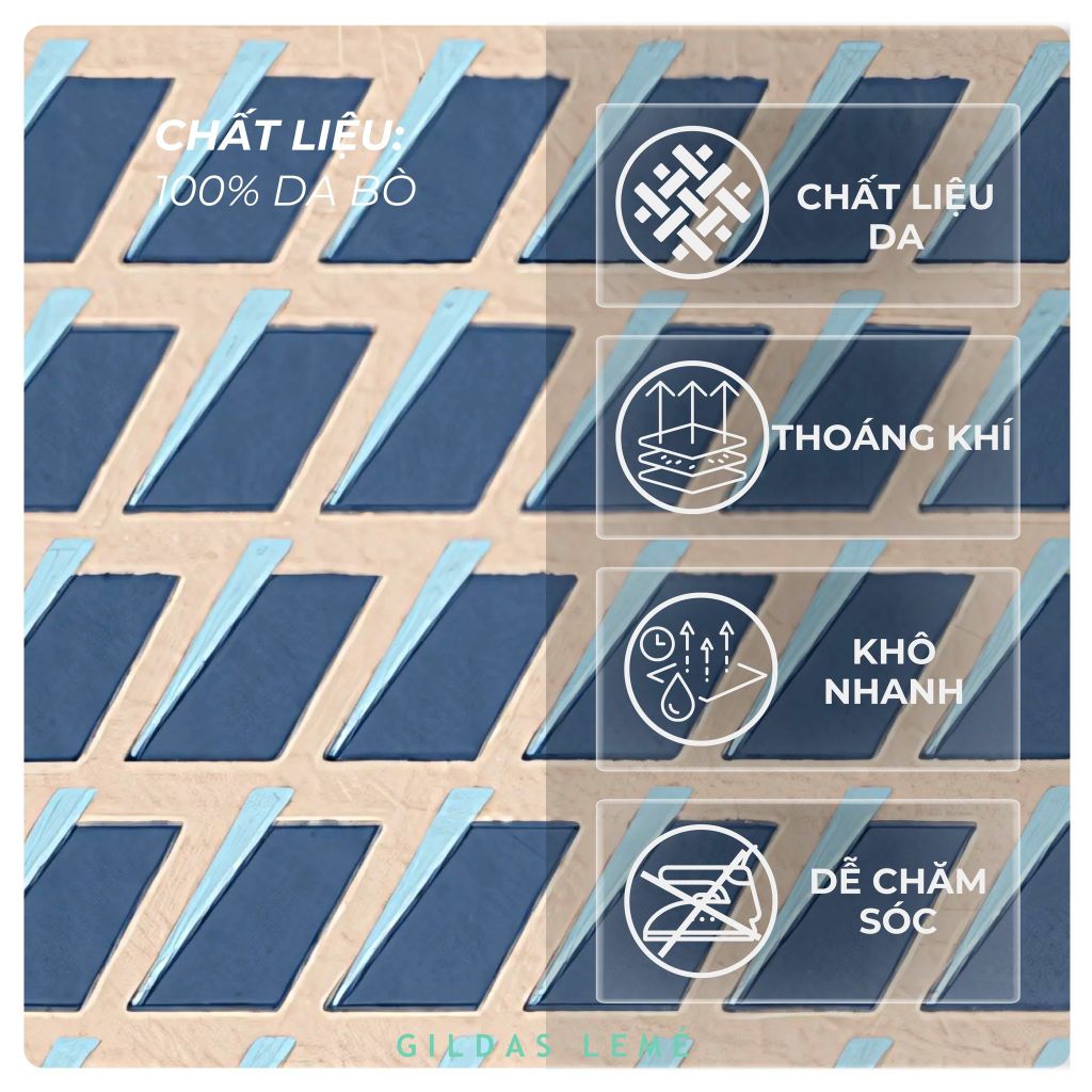 chất vải ví cầm tay nam gildas lemé