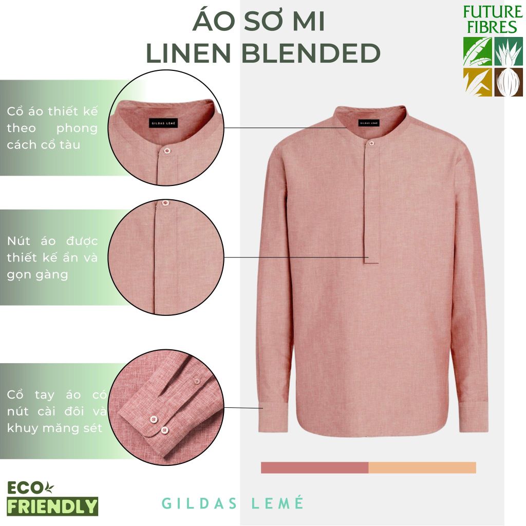 CHI TIẾT ÁO SƠ MI LINEN BLENDED