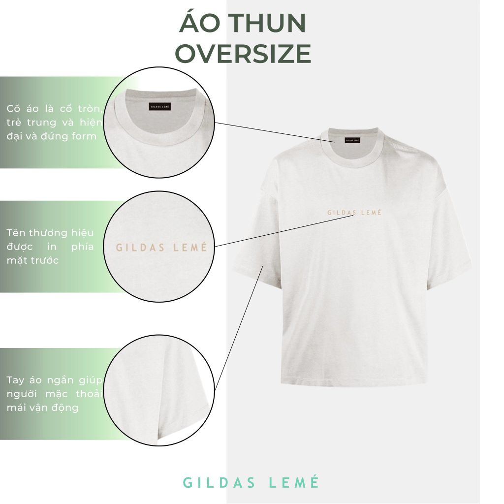 chi tiết áo thun oversize