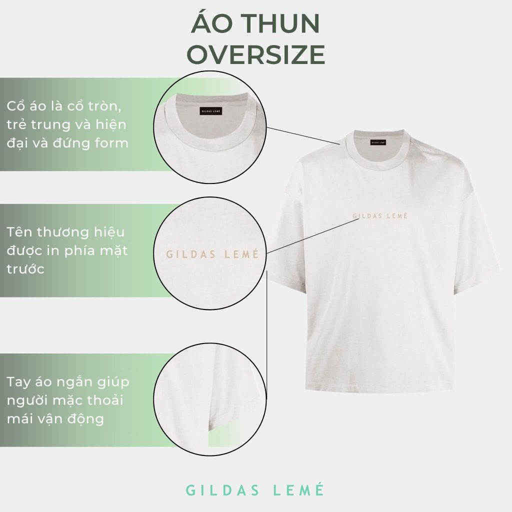 Chi tiết áo thun oversize nam