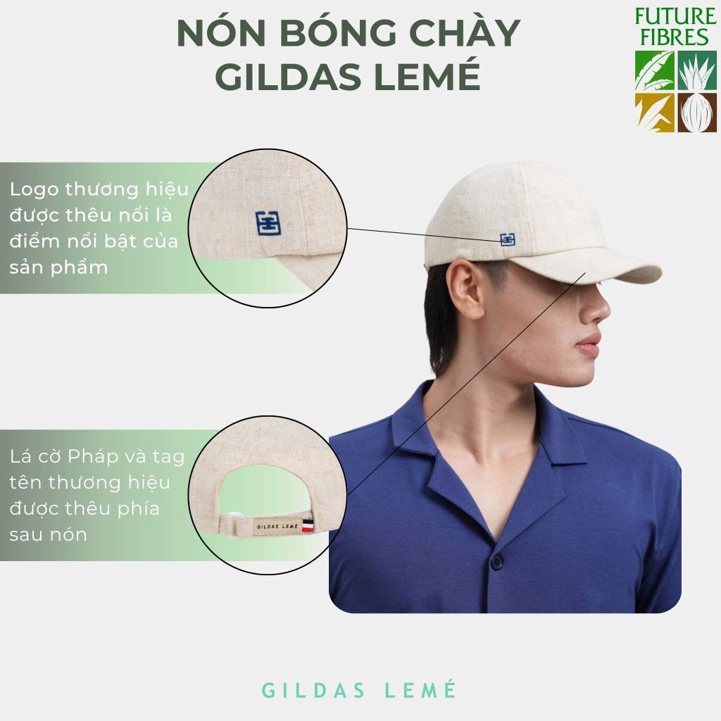 Chi tiết mũ lưỡi trai linen
