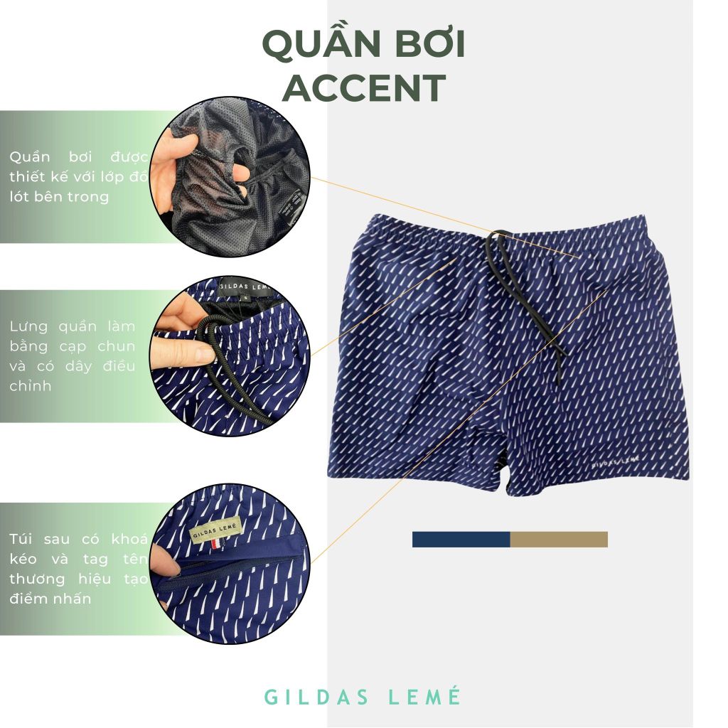 CHI TIẾT QUẦN BƠI ACCENT MÀU BE