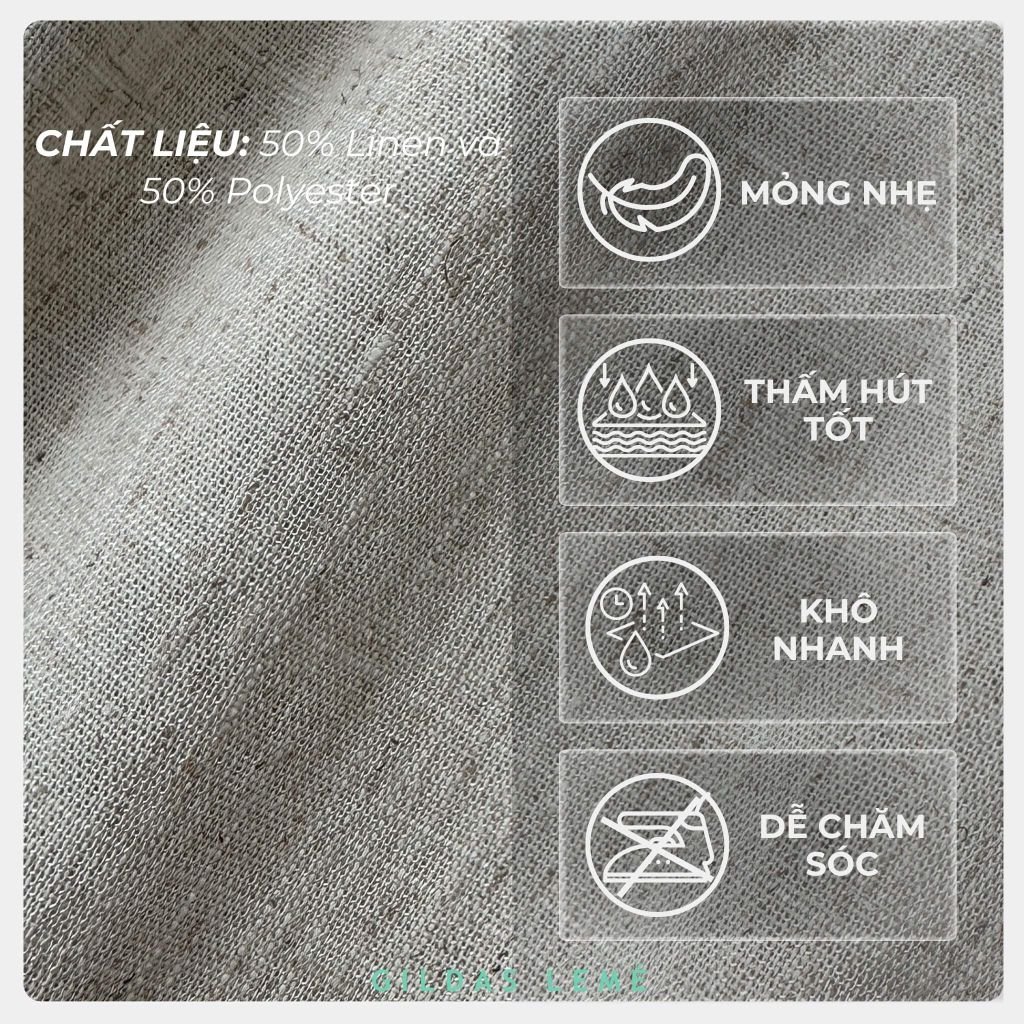 Chất vải quần dài linen beach