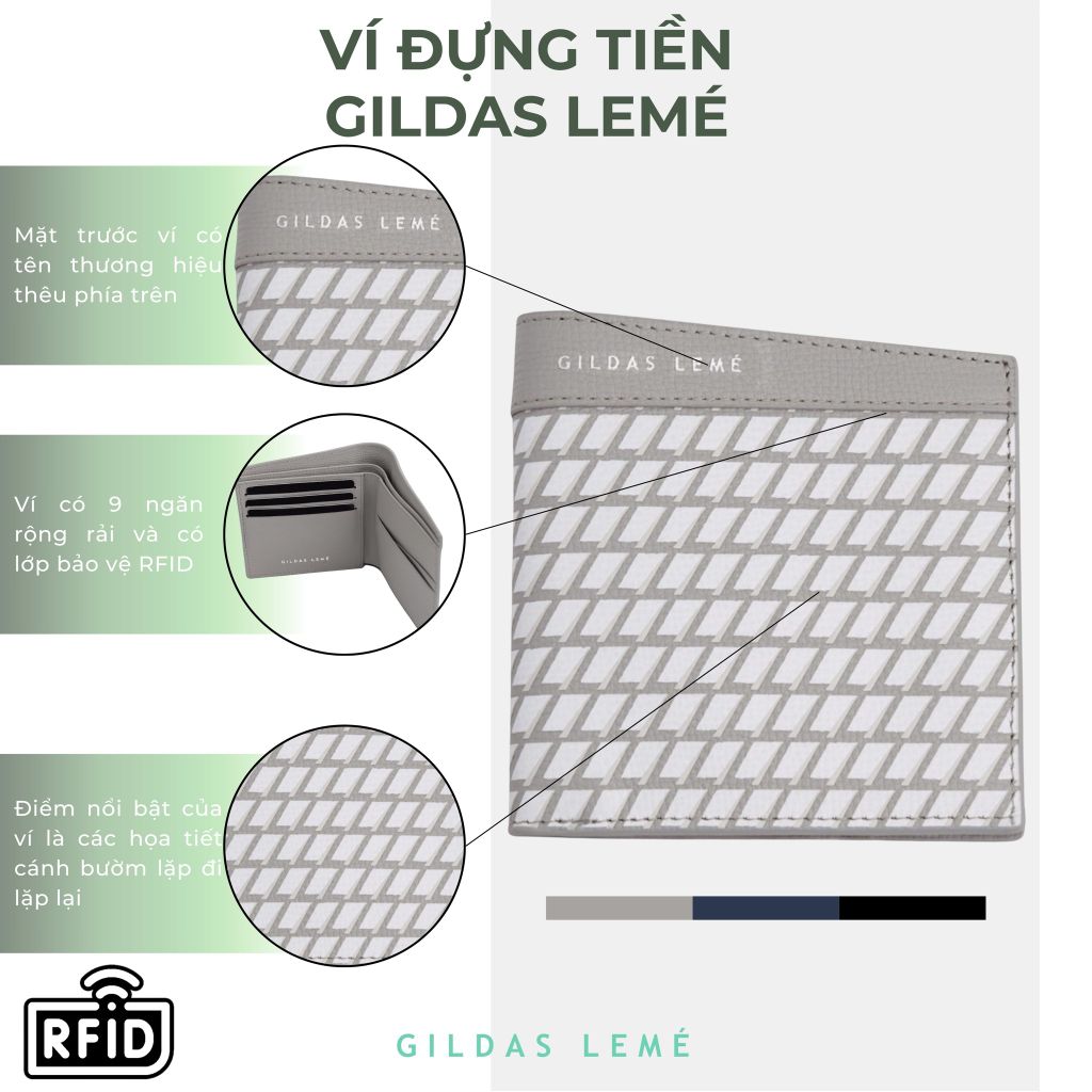 CHI TIẾT VÍ ĐỰNG TIỀN NAM GILDAS LEMÉ