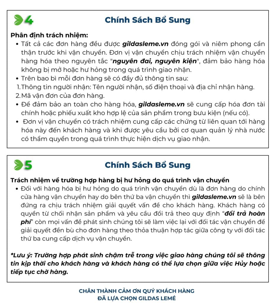 Chính sách giao hàng - kiểm hàng