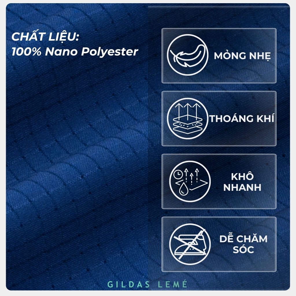 CHẤT VẢI ÁO SƠ MI ĐI BIỂN BLUE STAMP