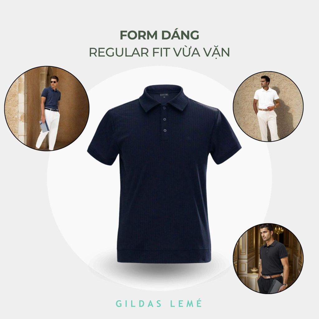 Form dáng áo polo nam Gassin
