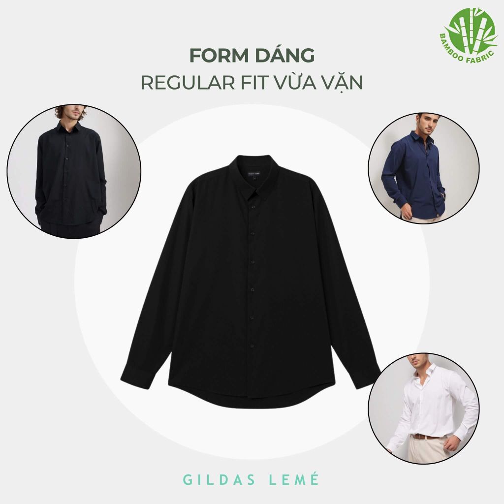 form dáng áo sơ mi bamboo riviera