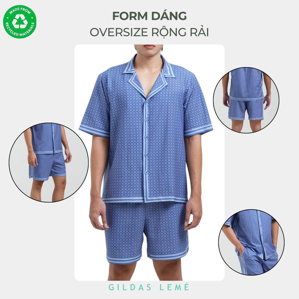 Form dáng quần short đi biển Monogram