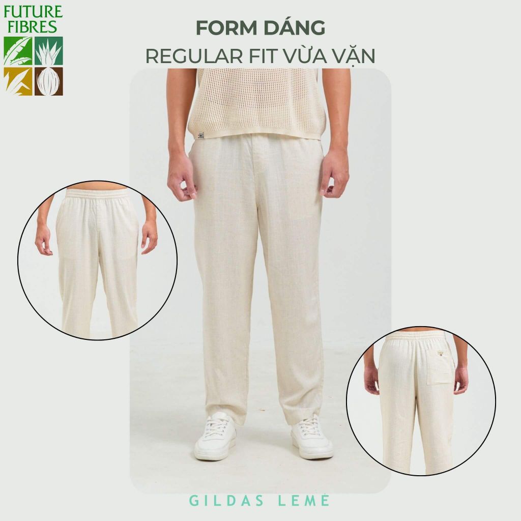 form dáng quần dài linen beach