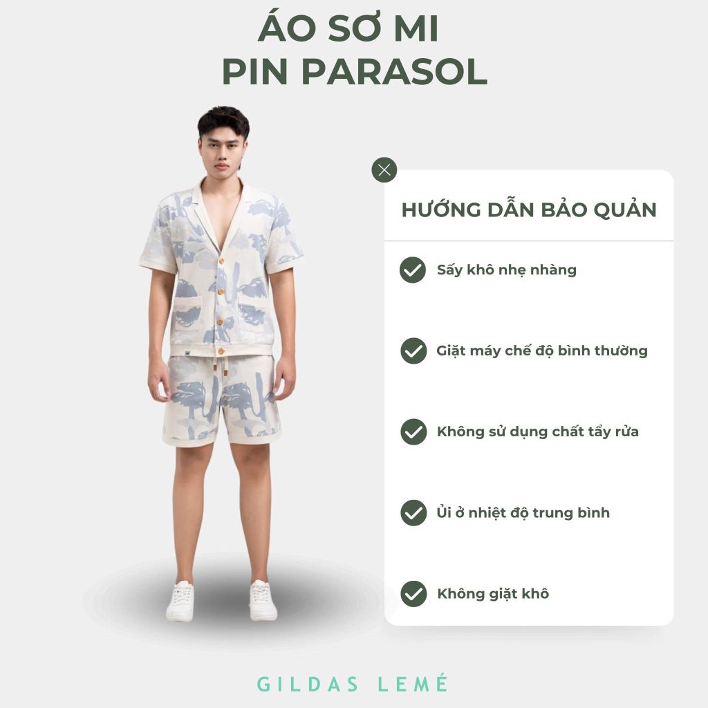 Hướng dẫn bảo quản áo sơ mi đi biển Pin Parasol