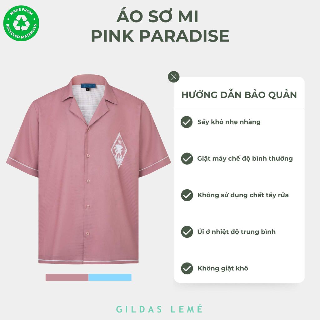 Hướng dẫn bảo quản áo sơ mi đi biển Pink Paradise