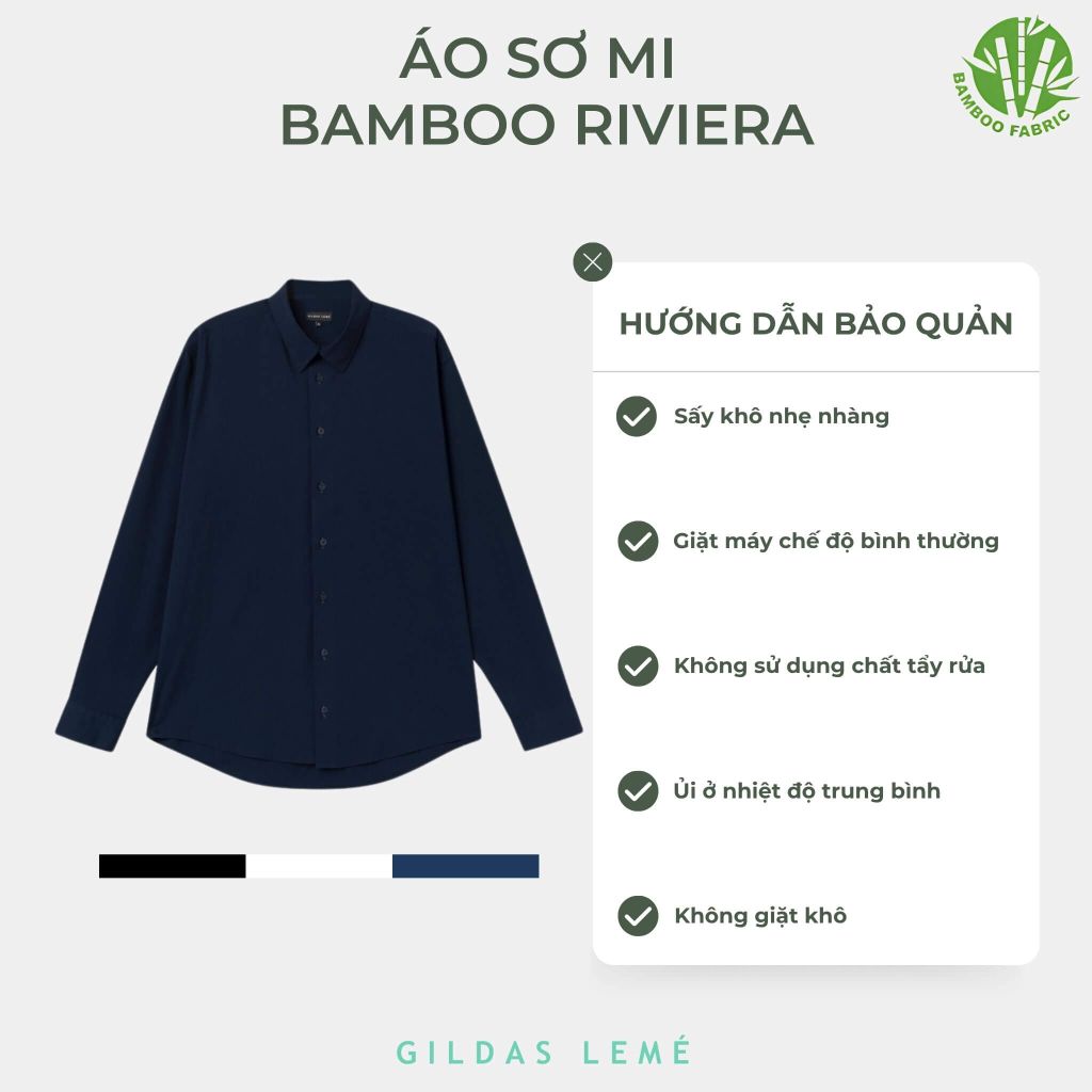 hướng dẫn bảo quản áo sơ mi bamboo riviera