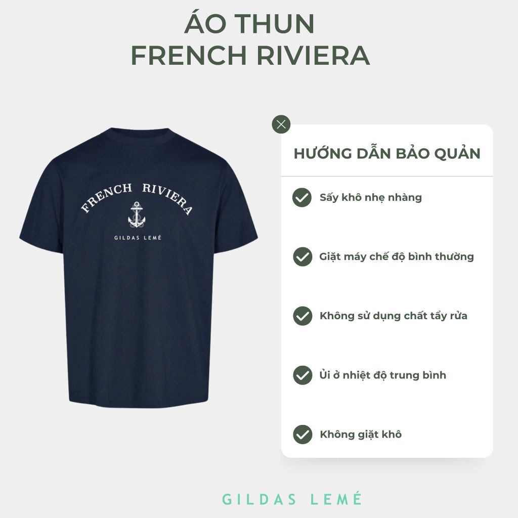 Hướng dẫn bảo quản áo thun cổ tròn French Riviera