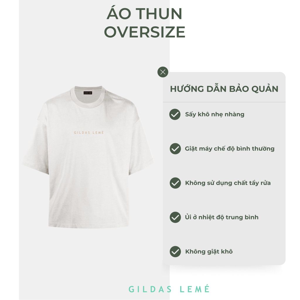 hướng dẫn bảo quản áo thun oversize