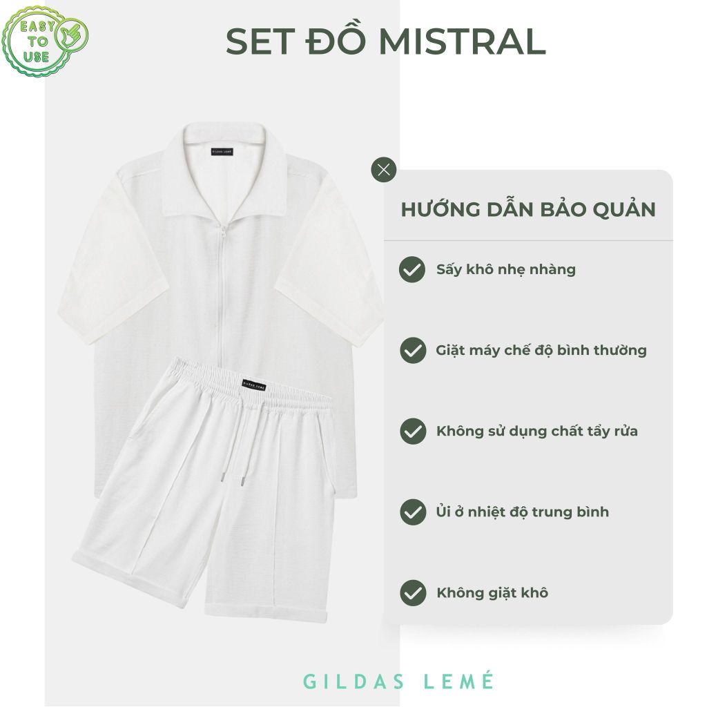 HƯỚNG DẪN BẢO QUẢN SET ĐỒ MISTRAL