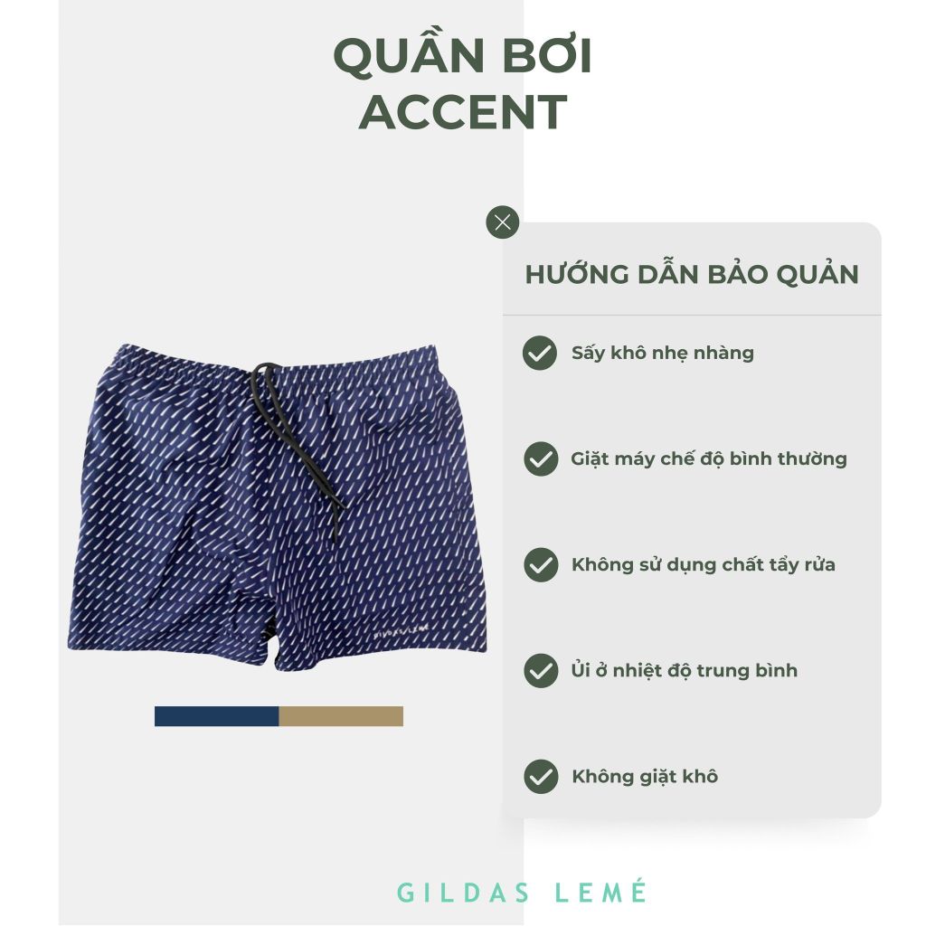 HƯỚNG DẪN BẢO QUẢN QUẦN BƠI ACCENT MÀU BE