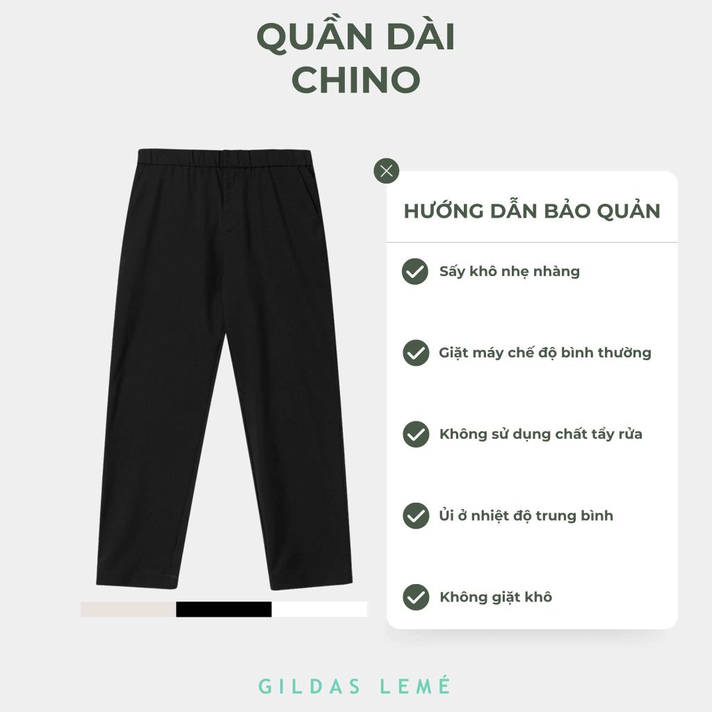hướng dẫn bảo quản quần dài chino